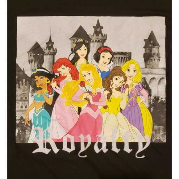 Disney Princesses Royalty Shirt with Little Mermaid Mulan Snow White Cinderella - Picture 2 of 4